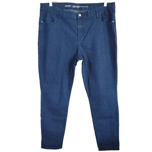 Old Navy Womens Super Skinny Jeans Size 18 Dark Blue Mid Rise Stretch